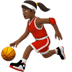 ⛹🏾‍♀️ woman bouncing ball: medium-dark skin tone display on Apple